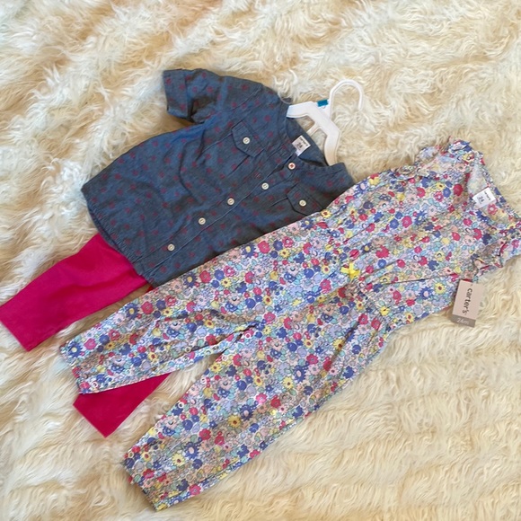 ππππππ§‘NWT Carters Girl 3 piece Set Size 24Mππ€πππ - Picture 2 of 12